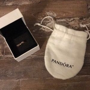 Rose Gold Pandora Bow Ring